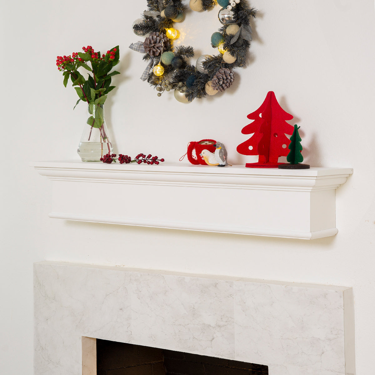 Barton 48" inch Floating Fireplace Mantel Wall Shelf Beam Rectangle Wo