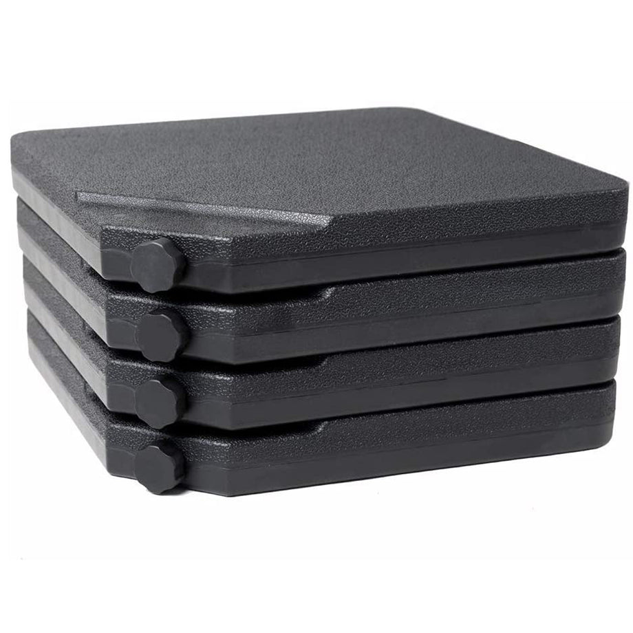 Barton 4 Pieces Patio Umbrella Base 35lbs Capacity Fillable Plastic Po – Stark USA