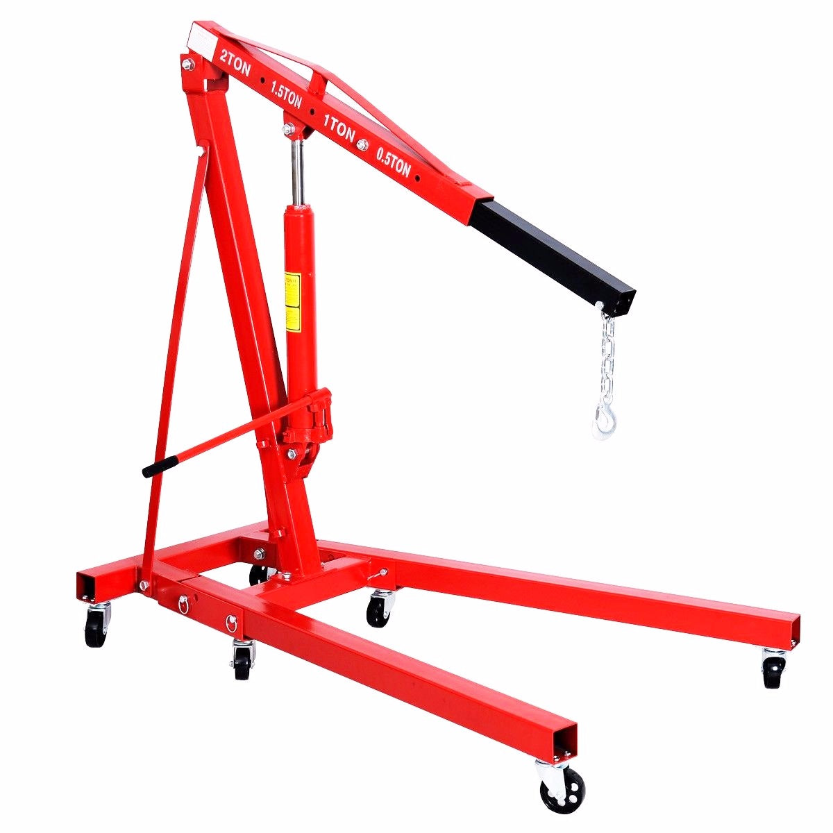 Stark USA 2 TON Red Color 4000 lb Engine Motor Hoist Cherry Picker Sho