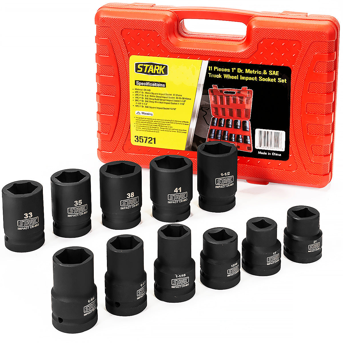 Stark USA 35721 11pc Deep Socket Set Truck Wheel 1