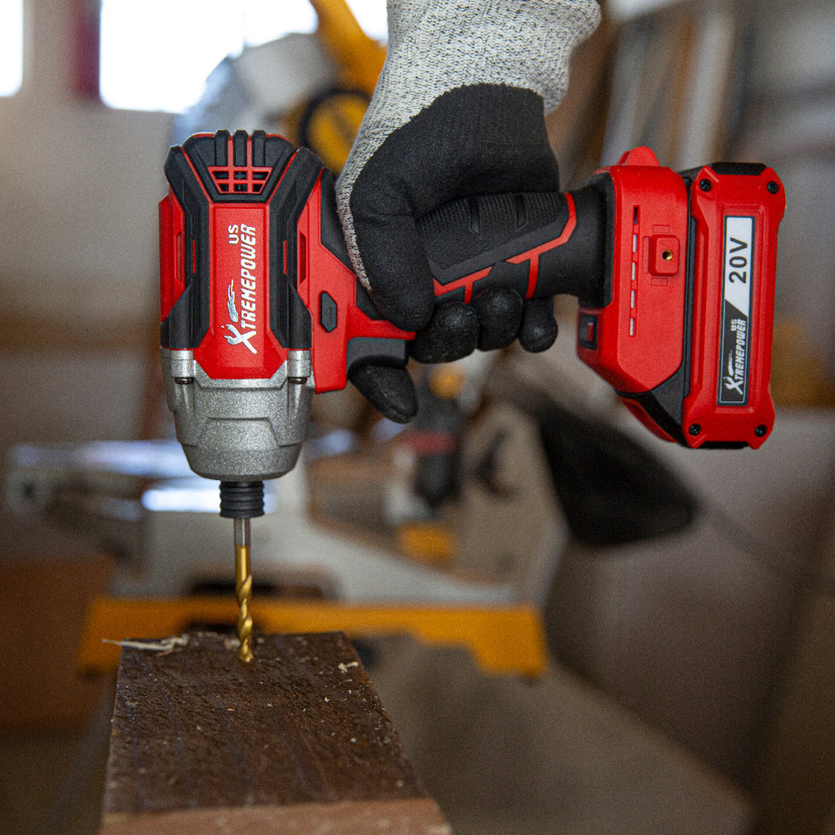 Xtremepowerus 20-Volt Max Li-ion Brushless Cordless Impact Drill 1/2 in. Chuck LED Power Drill 2 Ah Battery, Charger & Bag