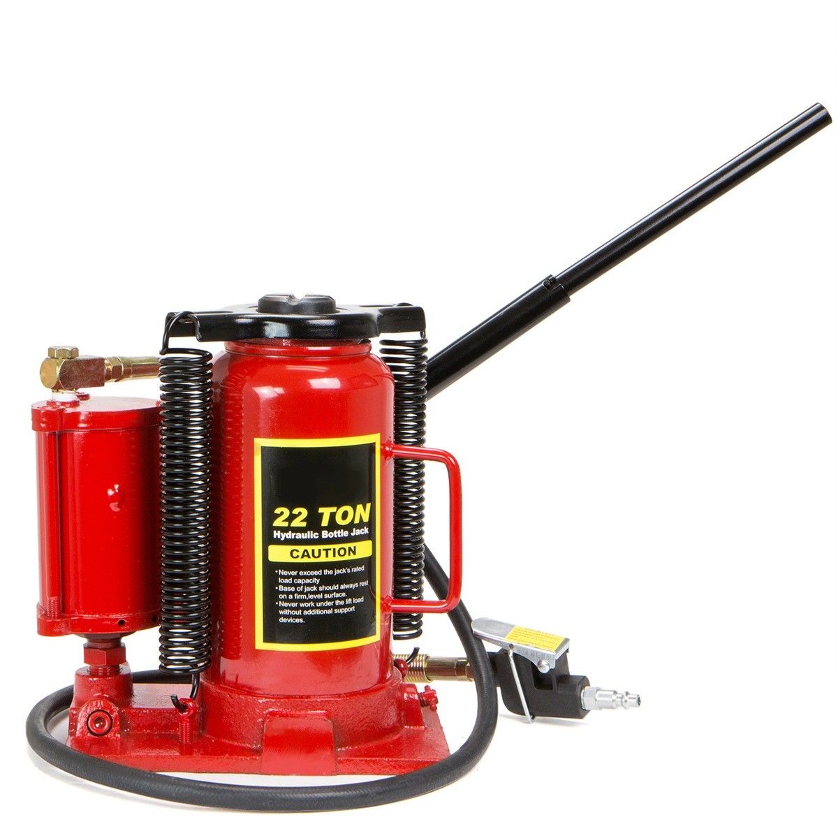thumbnail interactive-video image 1 of 20 Ton Air Hydraulic Bottle Jack – 44,000lb Capacity, Heavy-Duty For Truck/RV Repair 1 of 6