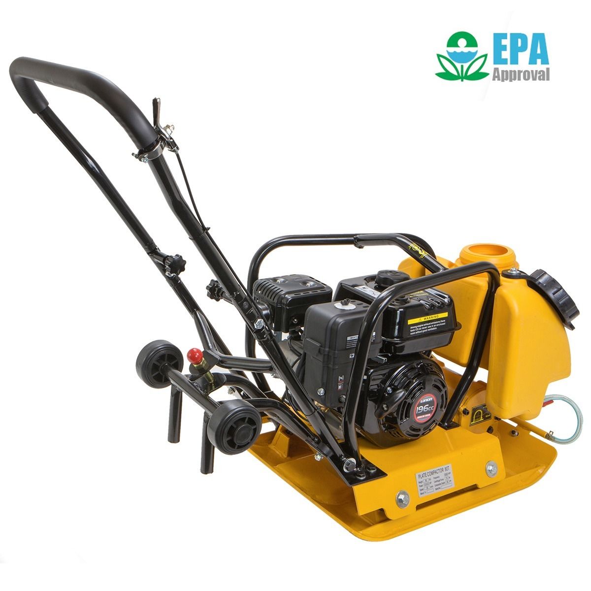 Stark USA 61006 Plate Compactor w/Water Tank Gas 6.5hp 196cc 4000lb Fo