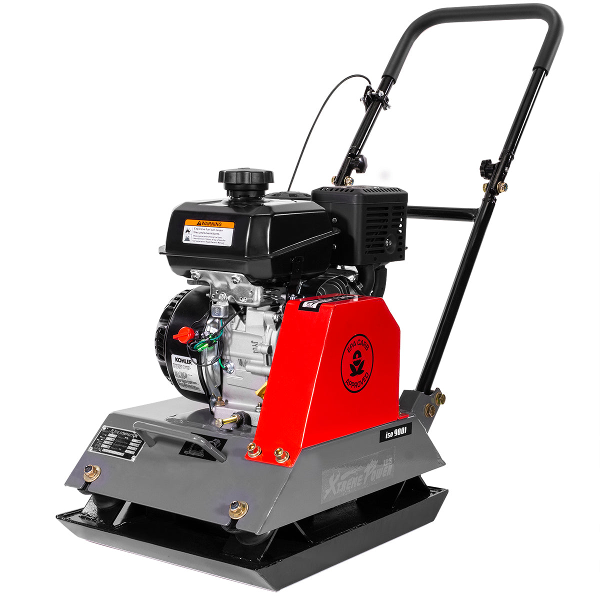 XtremepowerUS 61019 6HP Plate Compactor Gas Powered Vibration Compacti ...