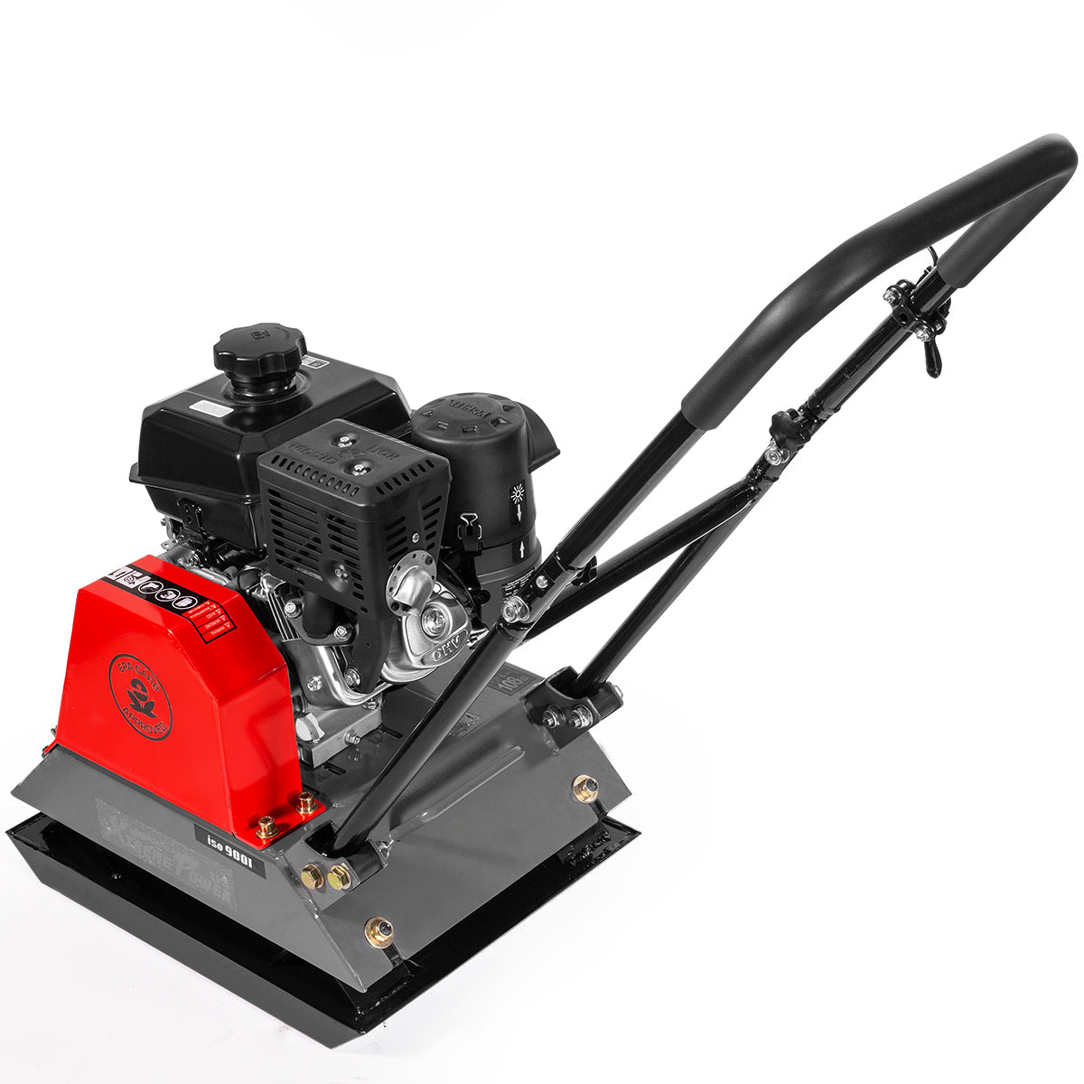 XtremepowerUS 61019 6HP Plate Compactor Gas Powered Vibration Compacti ...