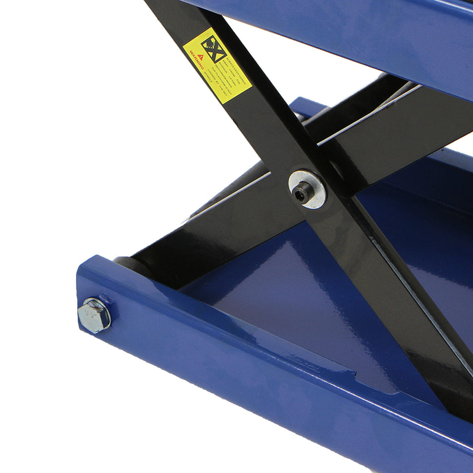 Produktbild von Edelstahl Hubtisch 100x100x160 Mm – Laborhebeplattform, Scherenhub, Verstellbar, 544 G, Blauer Griff