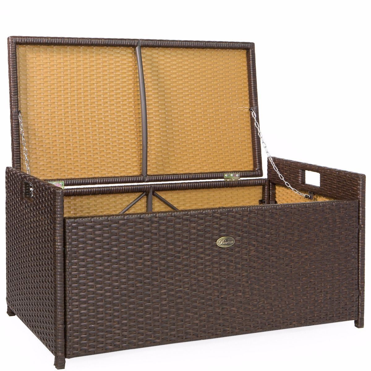 Barton Outdoor 60 Gallons Deck Box Cushion Seat Patio Storage Bench Sh ...