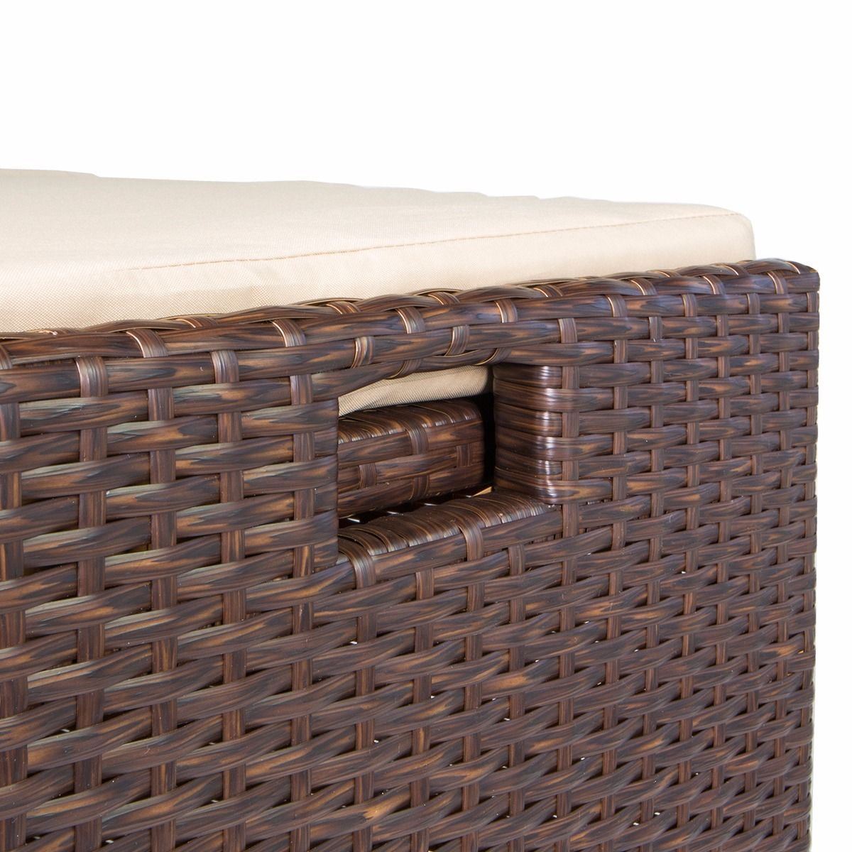 Barton Outdoor 60 Gallons Deck Box Cushion Seat Patio Storage Bench Sh ...