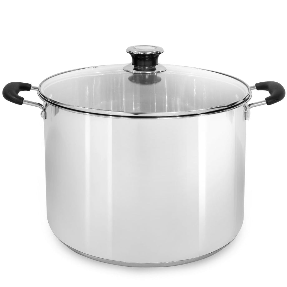 Barton 21 qt. Stainless Steel Stock Pot with Strainer Basket and Lid